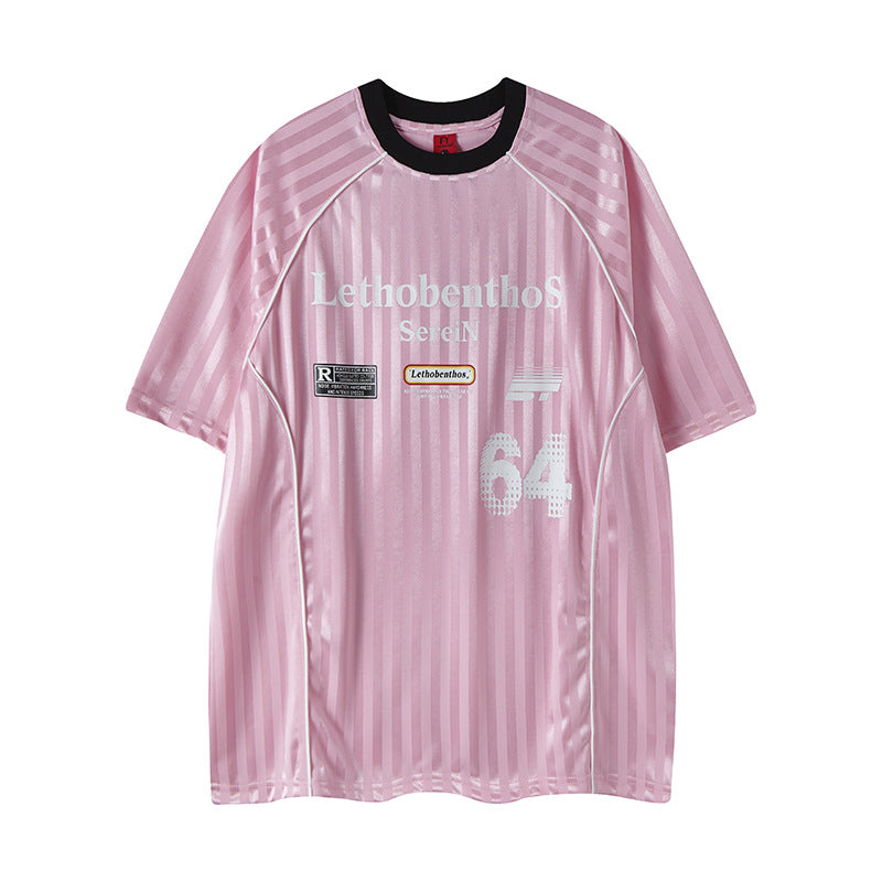 Distorted vintage summer round neck short sleeve t-shirt