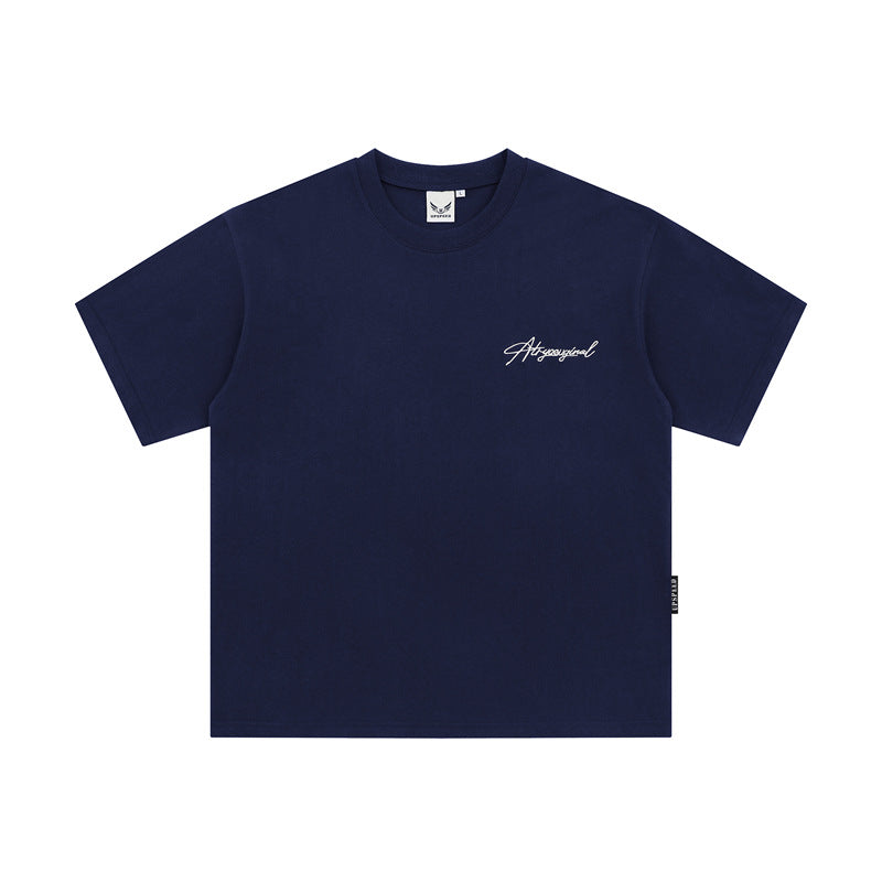 Camisas Retros Embroidered Short Sleeve Loose T-Shirt