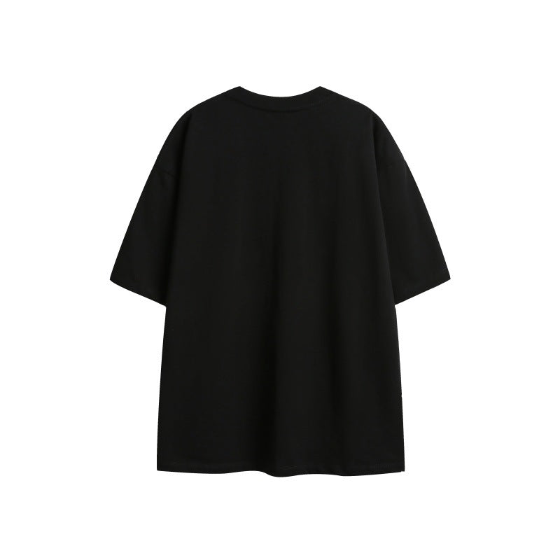 US drip outfits summer vintage love letter print casual loose short sleeve T-Shirts