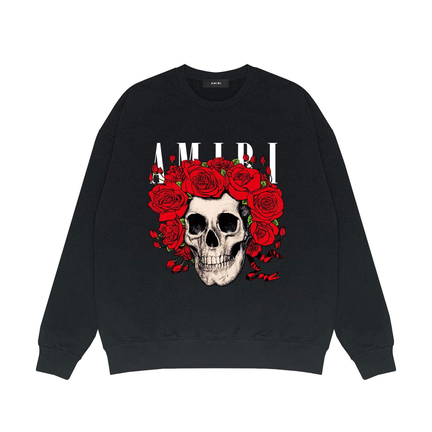 Amiri Sweatshirt Ghost Head Loose Casual Print Round-Neck Pullover