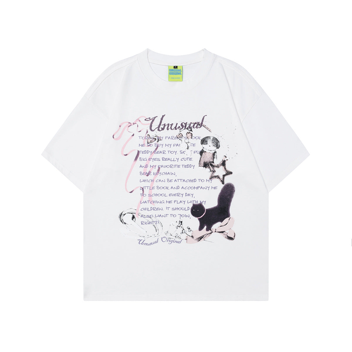 Unisex T-shirts Summer Cartoon Pattern Retro Men's Short Sleeve T-Shirt