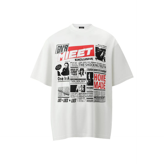1990 Fashion T-Shirt Short Sleeve Loose
