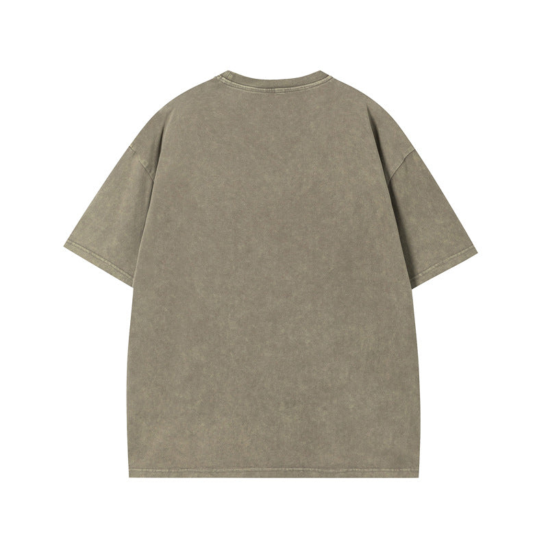 Vintage Tišö Rt Alphabet Short Sleeve T-Shirt Summer Loose Top