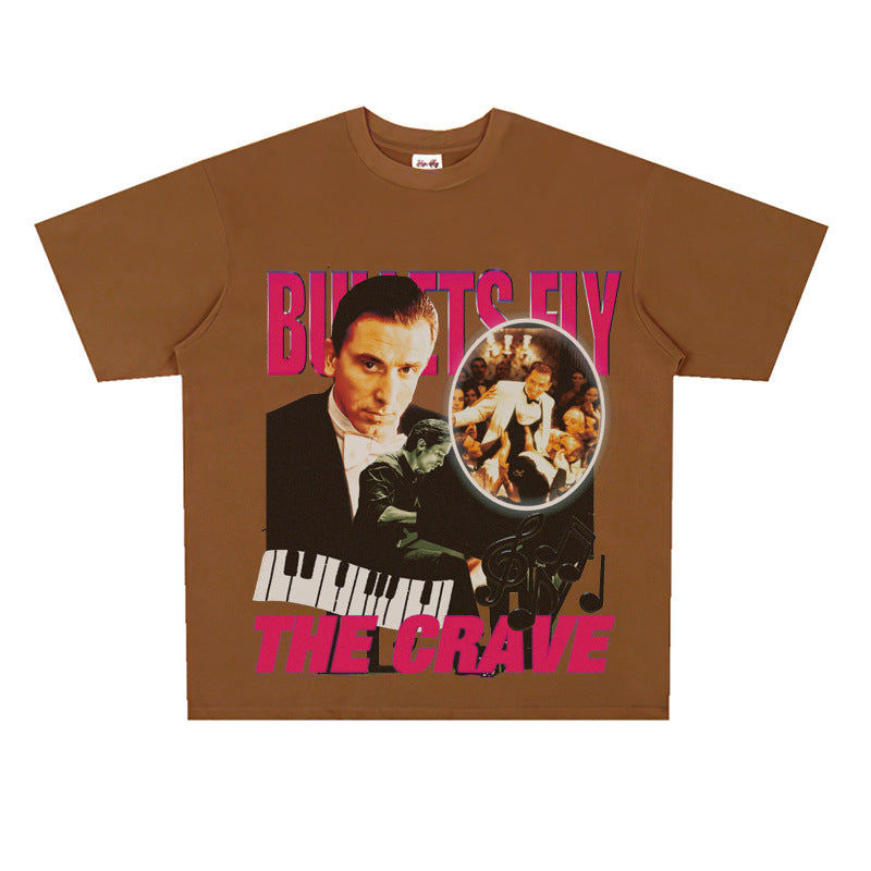Film Star T Shirt the Legend of 1900 Loose Retro Street Cotton American T-shirt