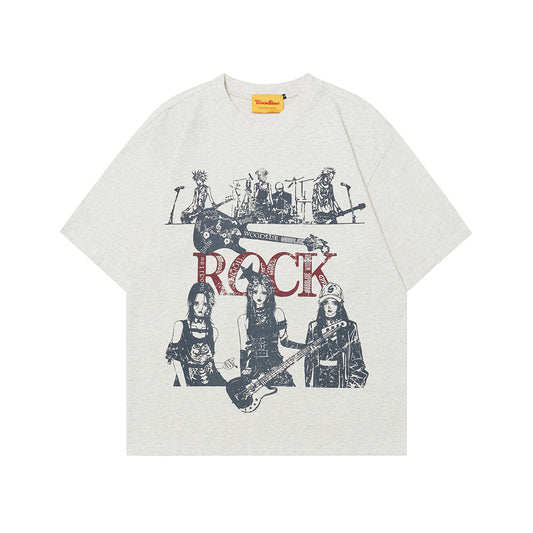 90s West Coast Hip Hop Fashion T Shirts Vintage Hip Hop Rock Teen Band Print T-Shirt