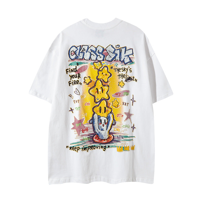 Nyc 1990 Shirt Vintage Alphabet Embroidered Short Sleeve T-Shirt