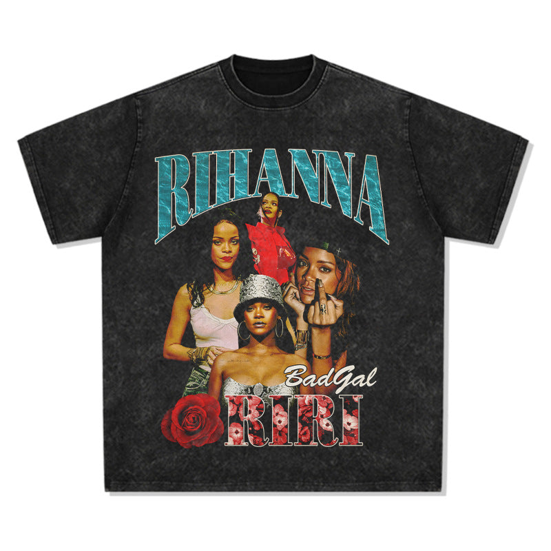 New york hip hop shop Vintage hip hop Rihanna print t-shirt