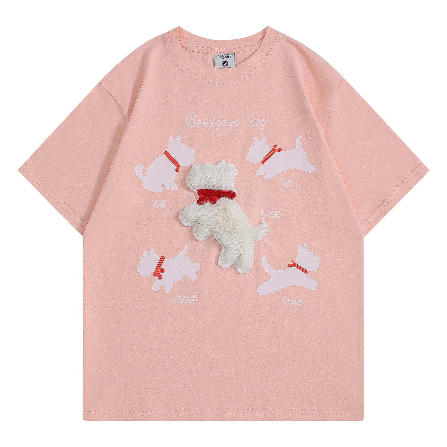 Camisetas streetwear Summer Vintage Puppy Casual Loose Short Sleeve T-Shirt