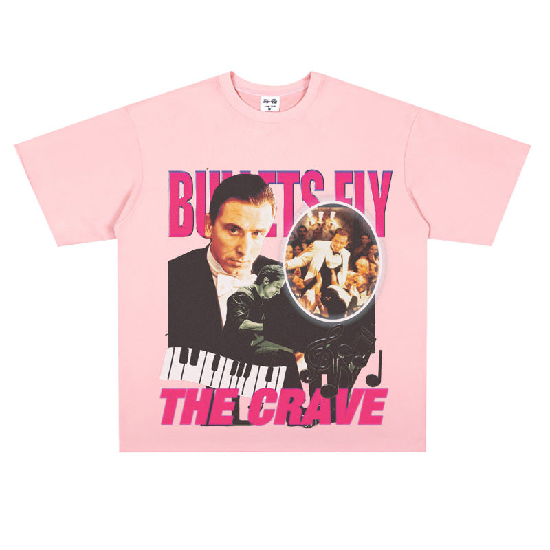 Film Star T Shirt the Legend of 1900 Loose Retro Street Cotton American T-shirt