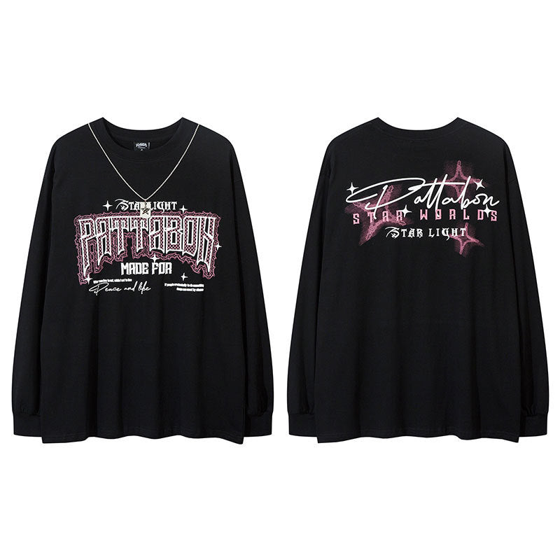 Marcas De Streetwear Loose Long Sleeve T-Shirt Top