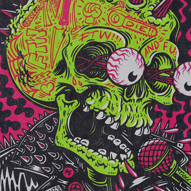 Ropa Vintage Hombre Skull Demon Vintage Old Short Sleeve T-Shirt