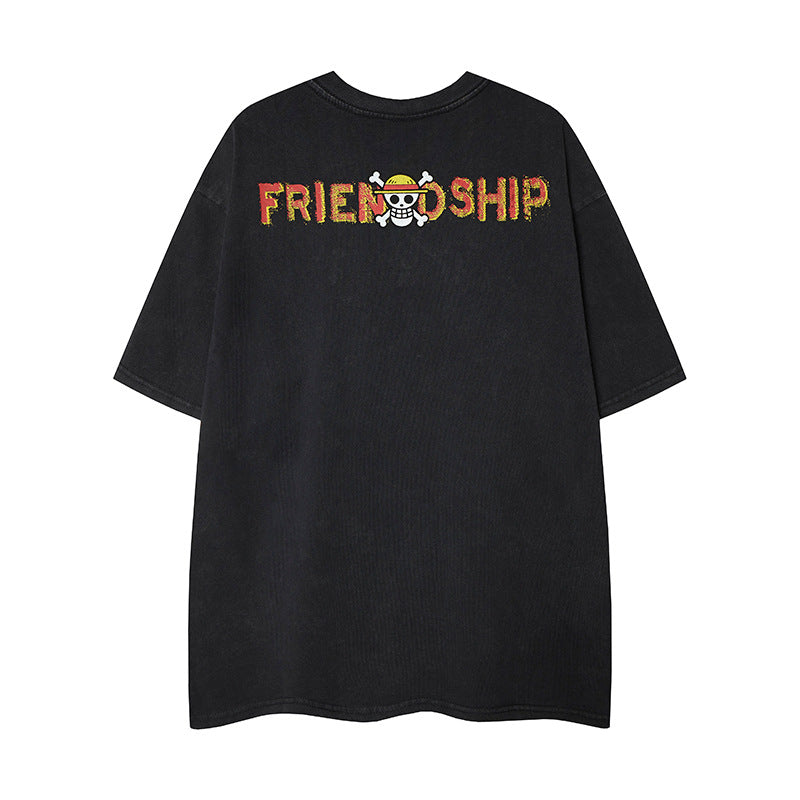 Nyc 1990 Shirt Retro Hip Hop Alphabet Short Sleeve T-Shirt