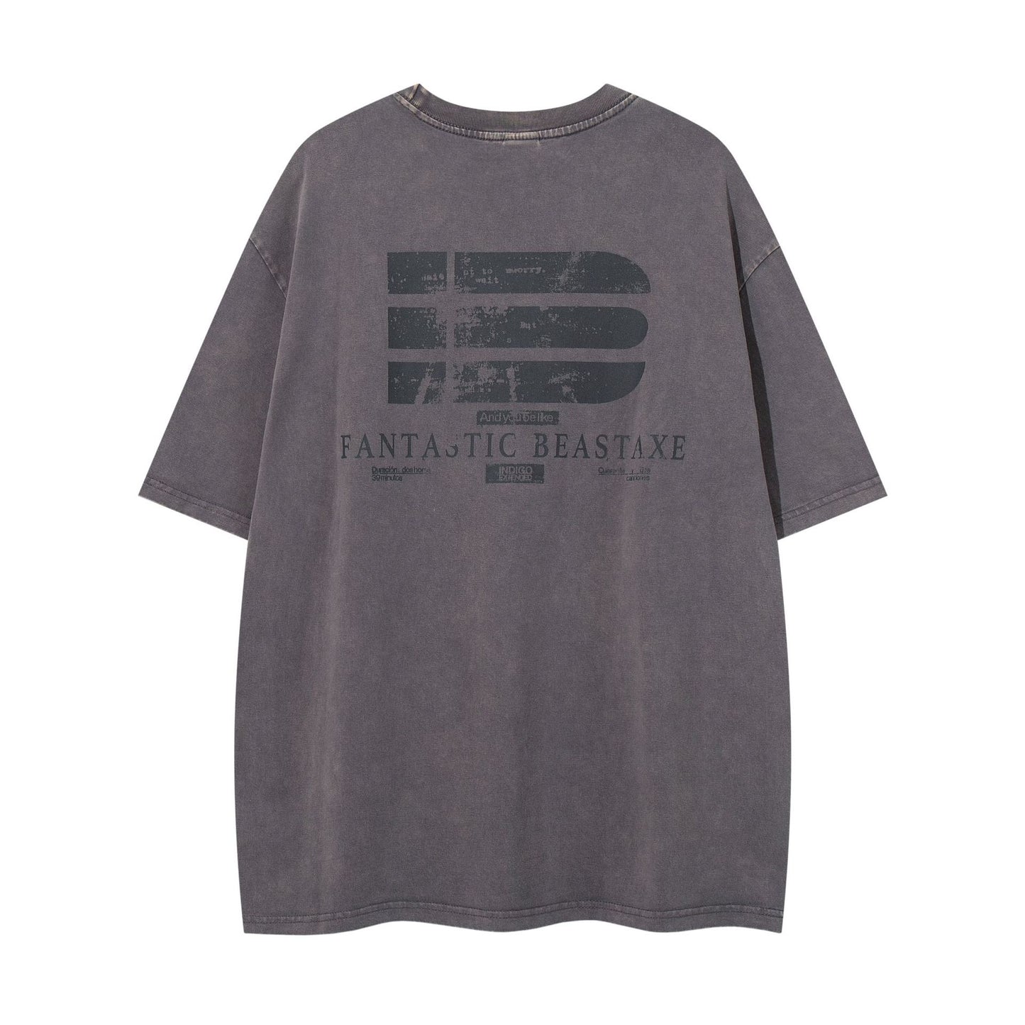 Hip Hop Clothing Summer Wash T-Shirt Vintage Short Sleeve