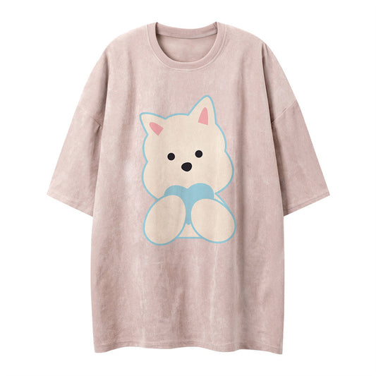 US drip outfits Summer Vintage Casual Loose Short Sleeve T-Shirts