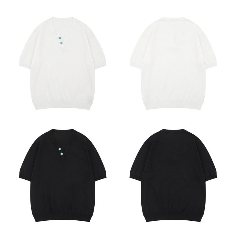 US drip outfits Summer Vintage Casual Loose Short Sleeve T-Shirts