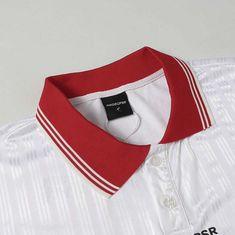 Vestimenta De Los 90 Summer T-Shirt Football Sweatshirt T-Shirt Short Sleeve Lapel Polo Shirt