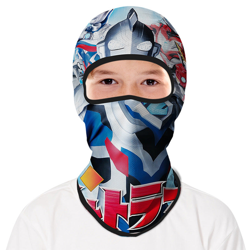 Cycling Windproof Hood Kids Mask Mountaineering Camping Beach Sun Protection
