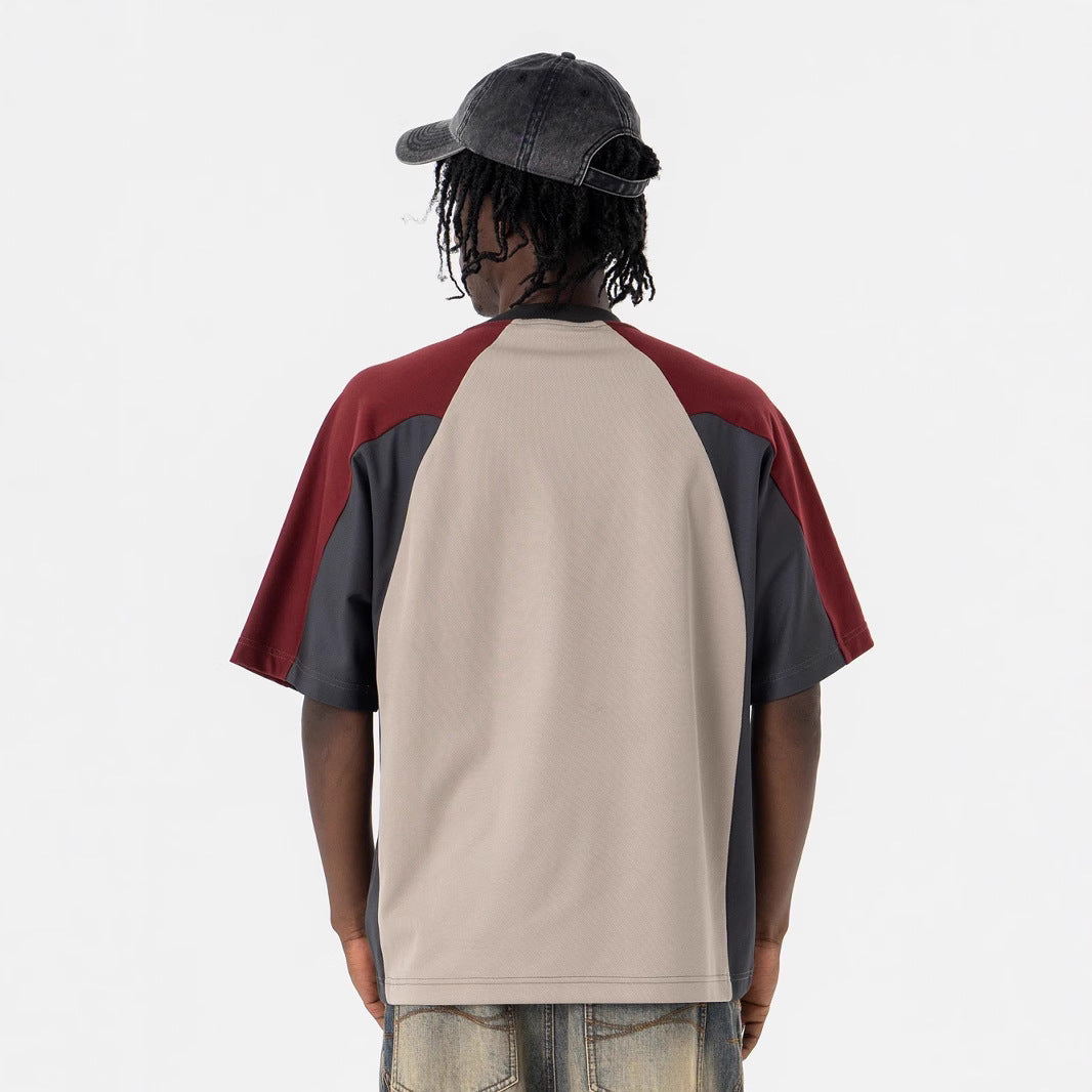 Vintage College Shirts Summer Vintage Crew Neck Short Sleeve T-Shirt