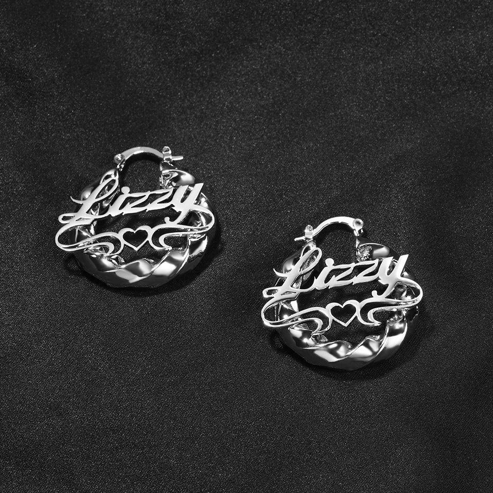 Earrings Threaded Custom Word Earrings Alphabet Pieces St. Valentine's