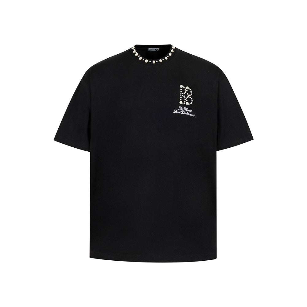Nostalgia T Shirts Vintage Alphabet Short Sleeve T-Shirt