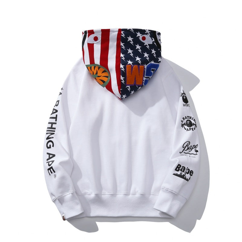 Ape Hoodie Zip Shark Hooded Cardigan Sweater Jacket