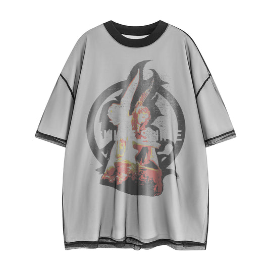 Camisetas streetwear Summer Vintage Muse Pattern Casual Loose Short Sleeve T-Shirt