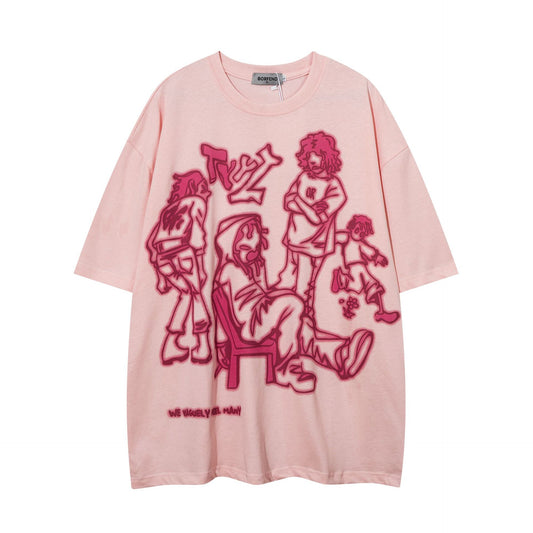 Hustle vintage cartoon short sleeve t-shirt