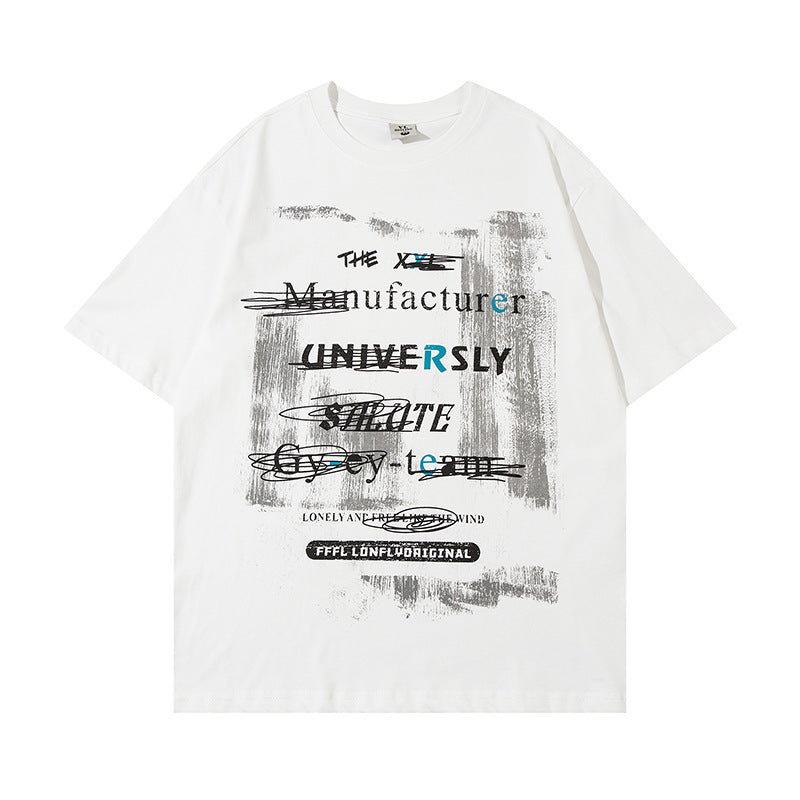 US drip outfits Summer Vintage Casual Loose Short Sleeve T-Shirts
