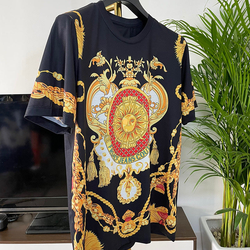 East Coast Shirts Spring/Summer Digital Print Crew Neck Short Sleeve Men's Half Sleeve T-Shirt