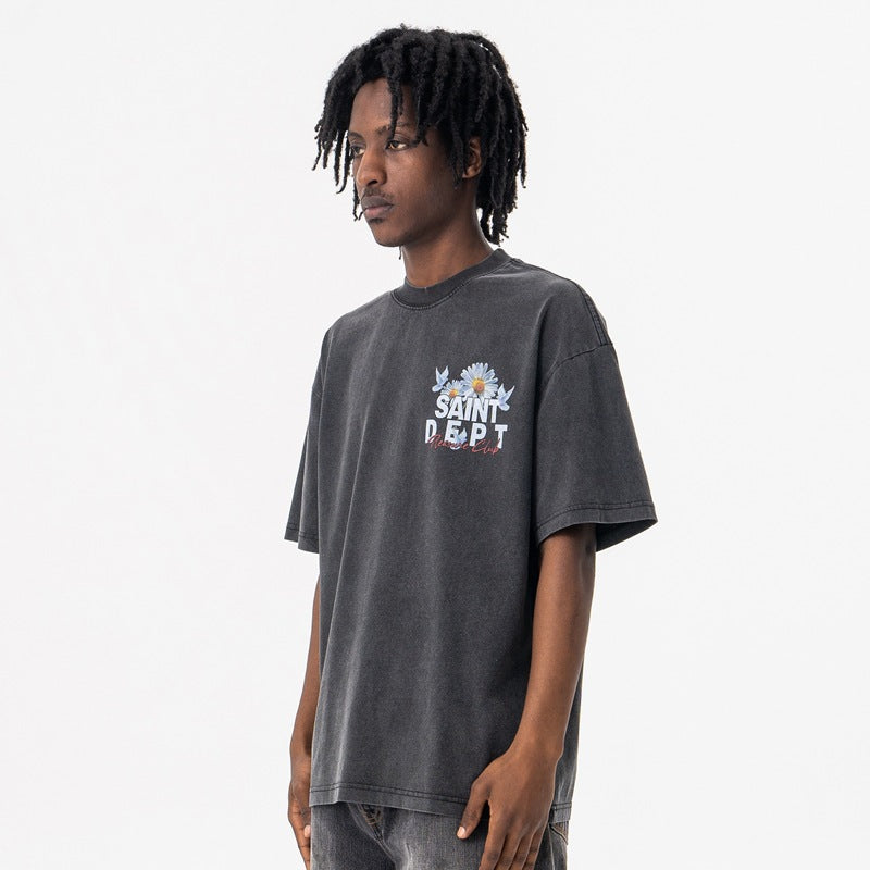 Vic Streetwear Summer Peace Dove Crew Neck Short Sleeve T-Shirt