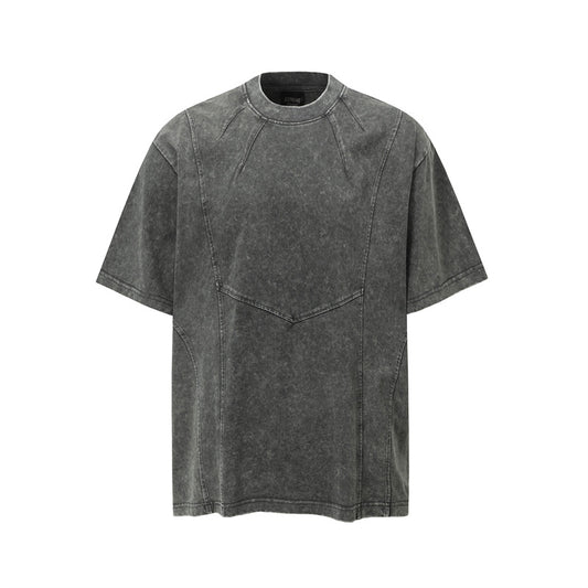 Camisas Retros Vintage Short Sleeve Loose Old Washed Half Sleeve T-Shirt