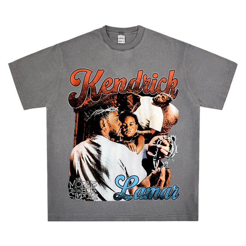 New york hip hop shop vintage hip hop kung fu kendrick print short sleeve t-shirt