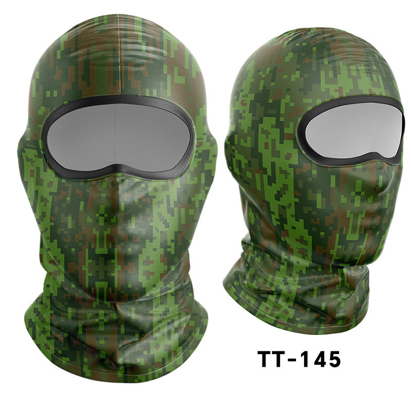 Cycling Windproof Hood Camouflage Python Ice Silk Mask Sunscreen Windproof
