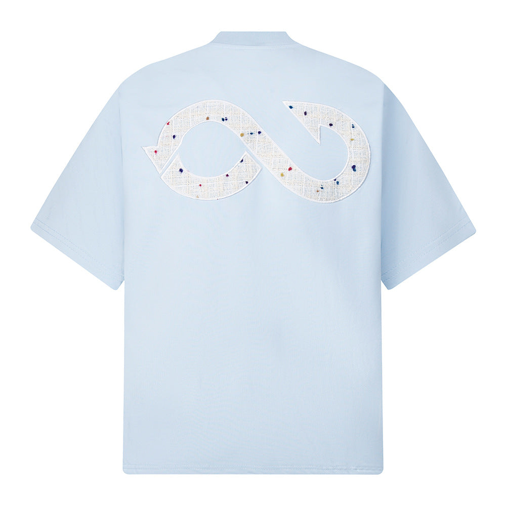 Hip Hop Clothes New York Vintage Embroidered Short Sleeve T-Shirt