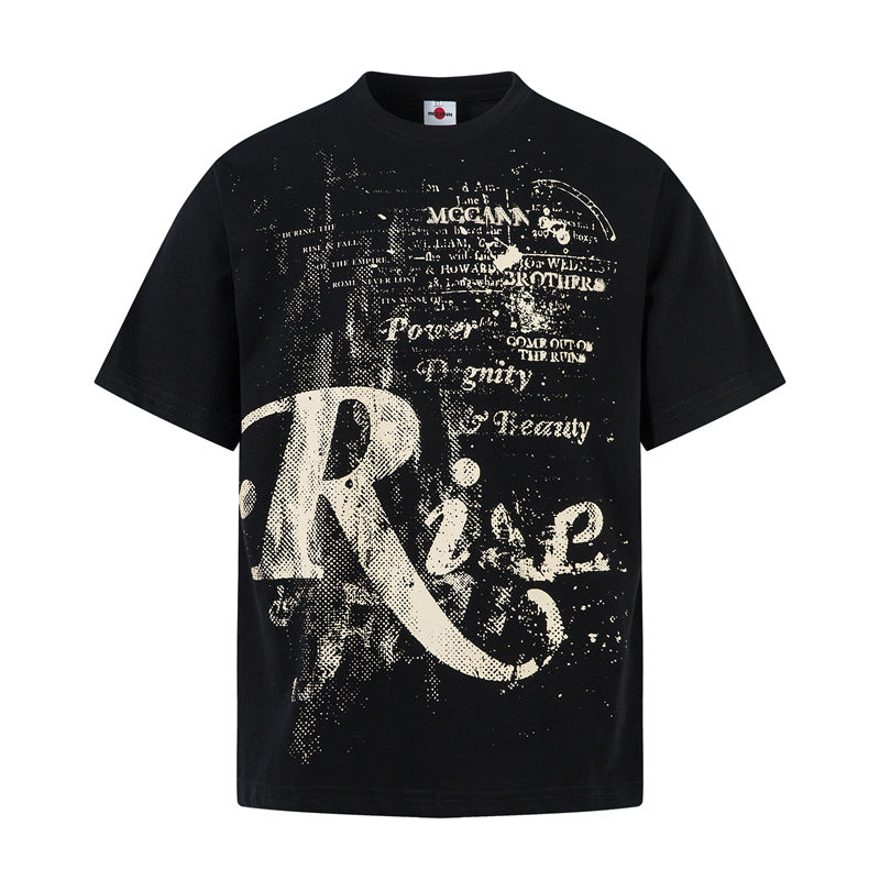 Casual Street Wear Short Sleeve T-Shirt Summer Casual Oversize Couple Top