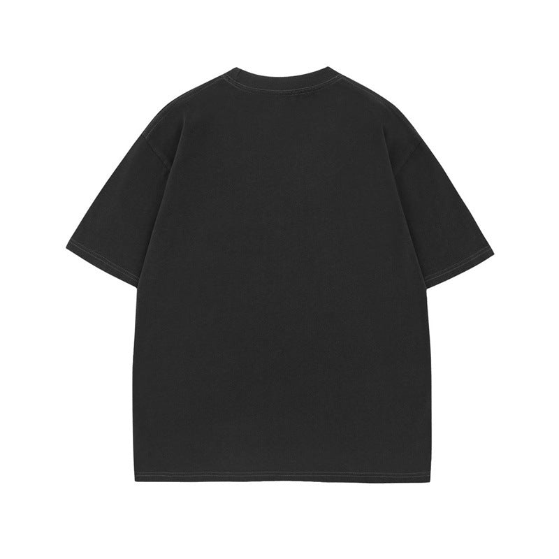 US drip outfits Summer Vintage Singer Design Casual Loose Short Sleeve T-Shirts