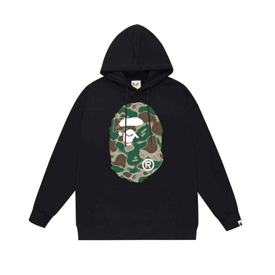 Ape Hoodie Autumn/Winter Letter Print Loose Hoodie Pullover Ape Sweater