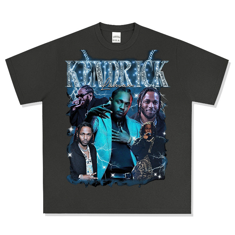 New york hip hop shop vintage hip hop kendrick la print short sleeve t-shirt