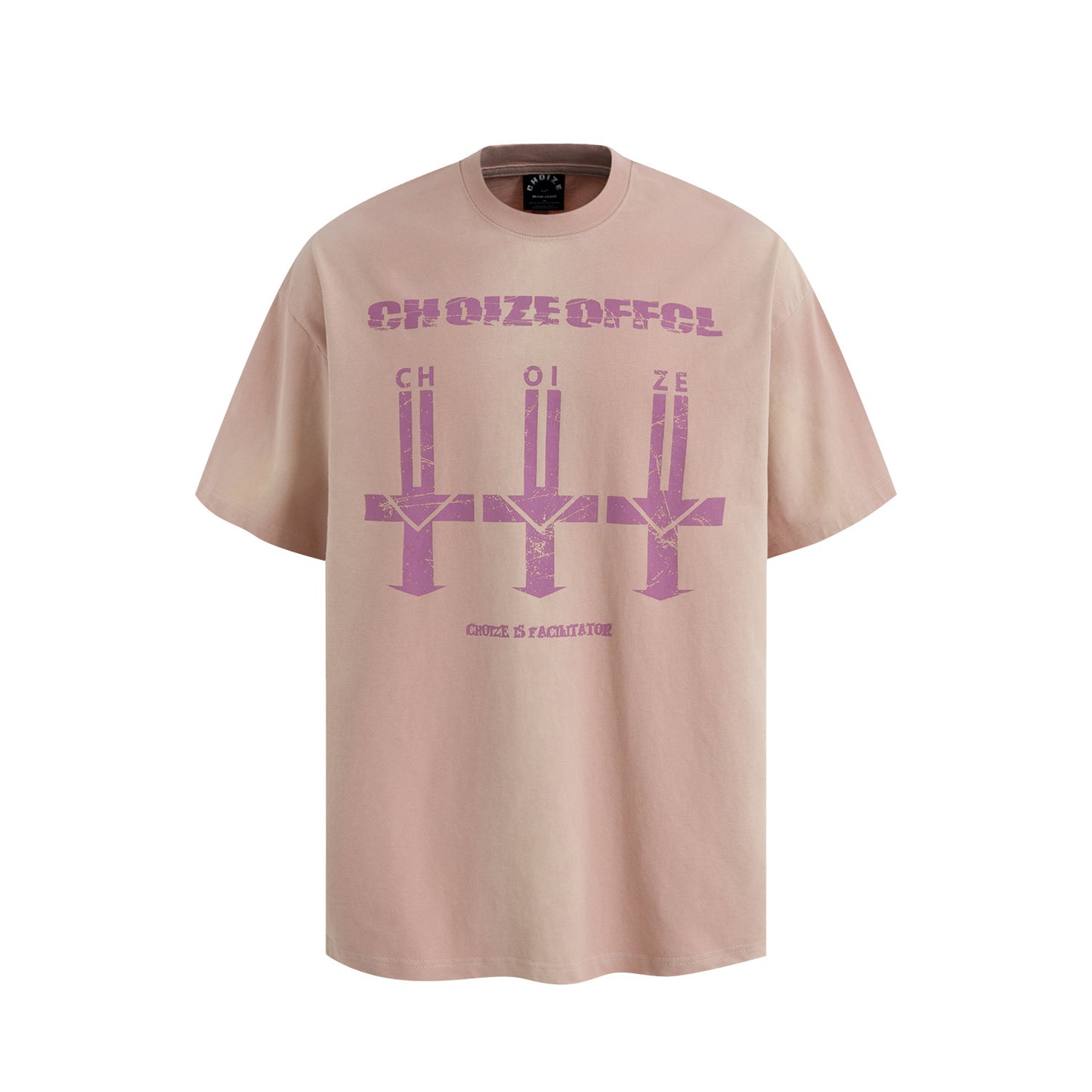 Hustle vintage summer wash t-shirt short sleeve