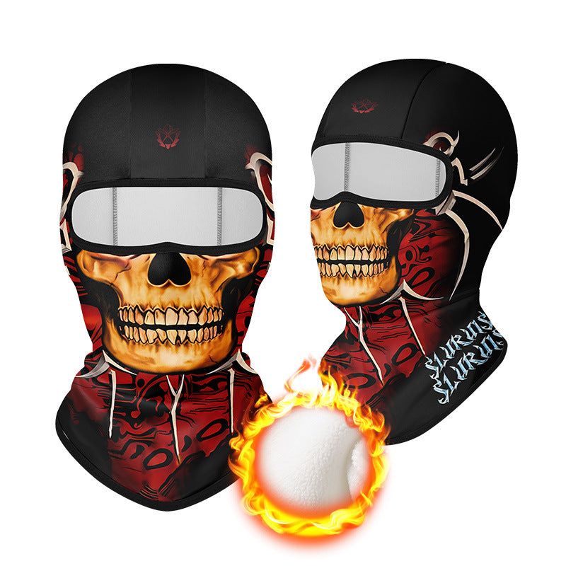 Cycling Windproof Hood Winter Warm Windproof Cold Fleece