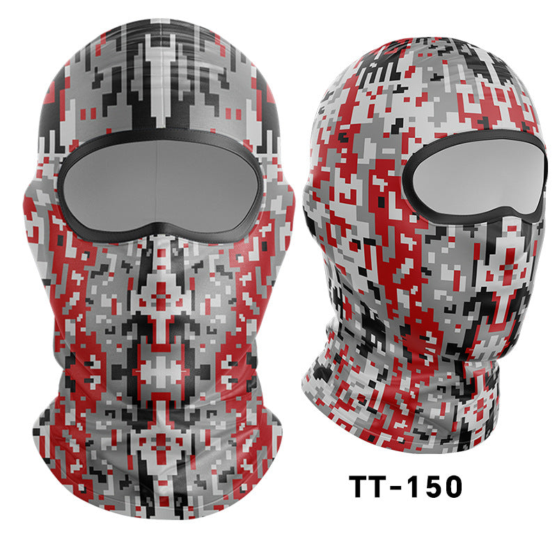 Cycling Windproof Hood Camouflage Python Ice Silk Mask Sunscreen Windproof