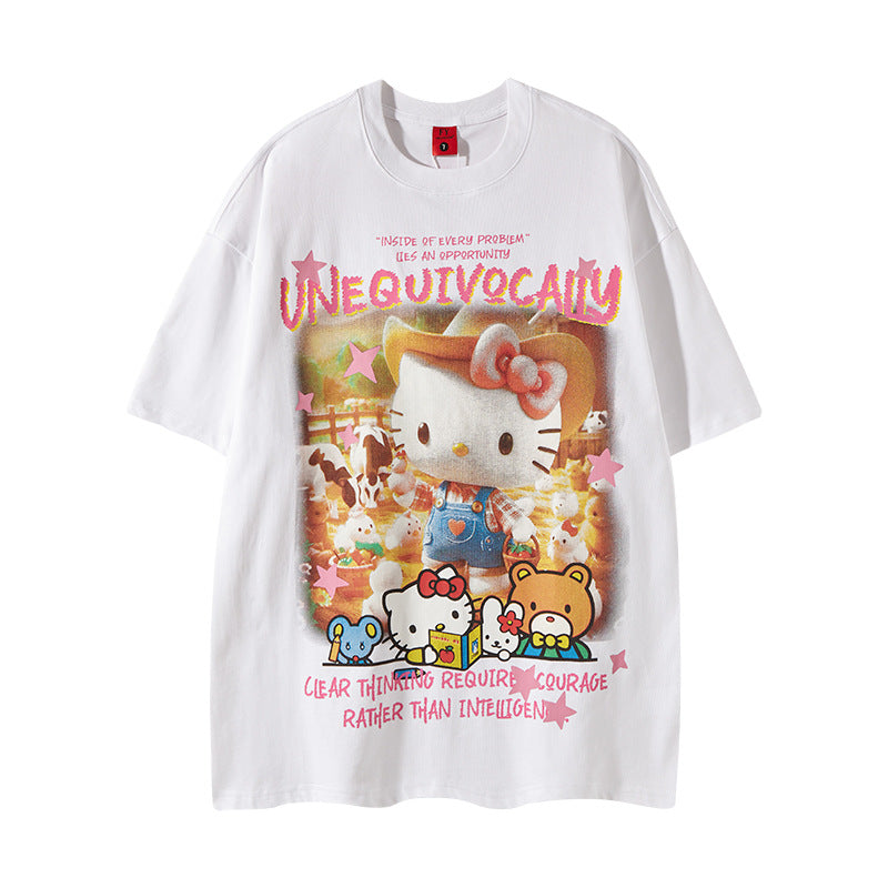 Nostalgia T Shirts Short Sleeve T-Shirt oversize