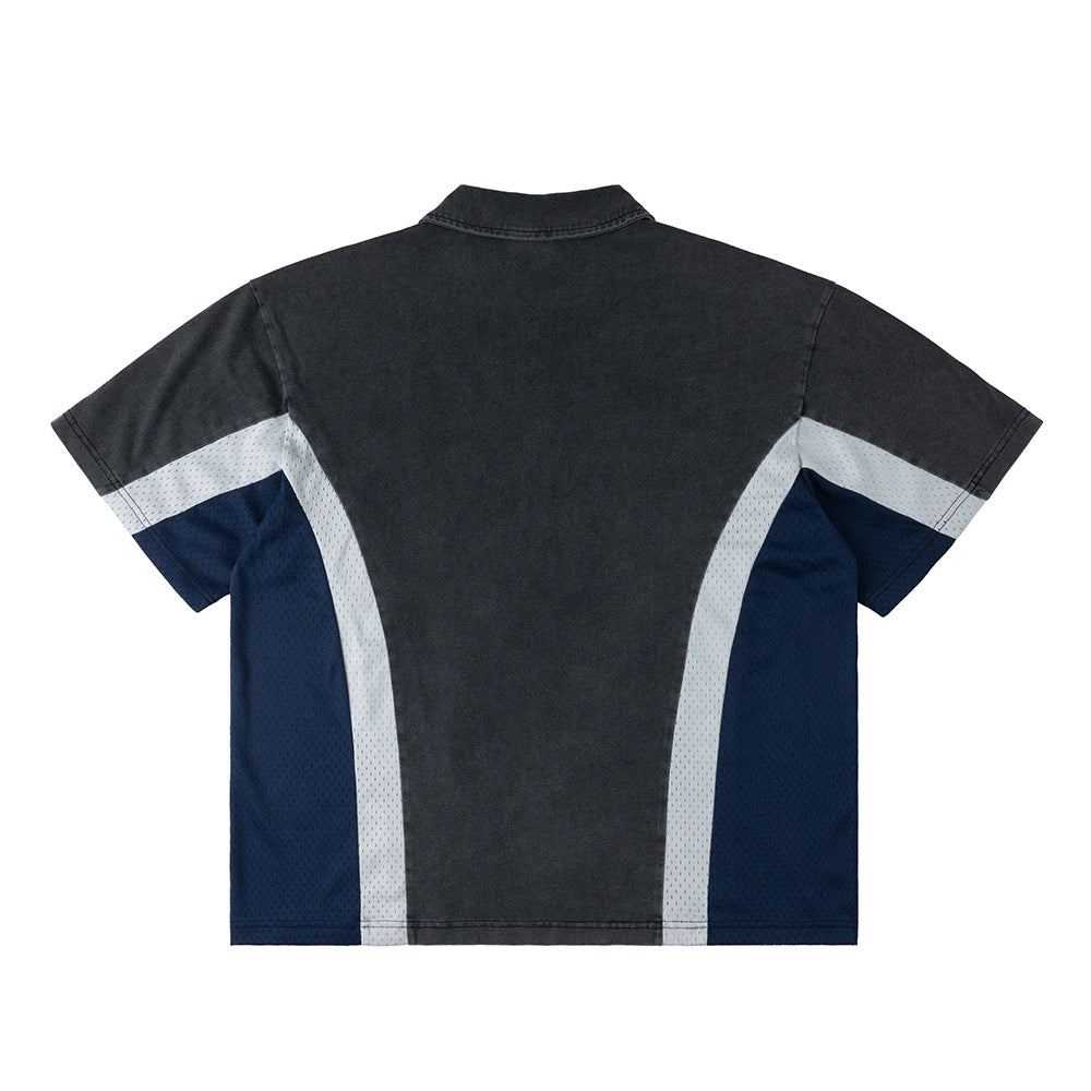 Vintage 90s Hip Hop Clothing Polo Shirt Vintage Casual Short Sleeve T-Shirt