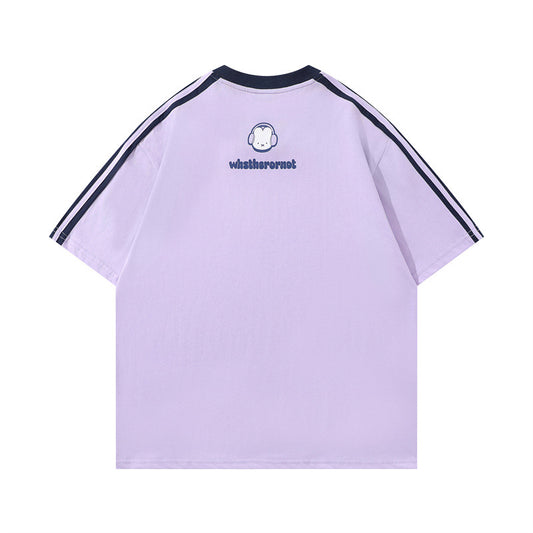 Y2K mens shirt V-neck casual t-shirt