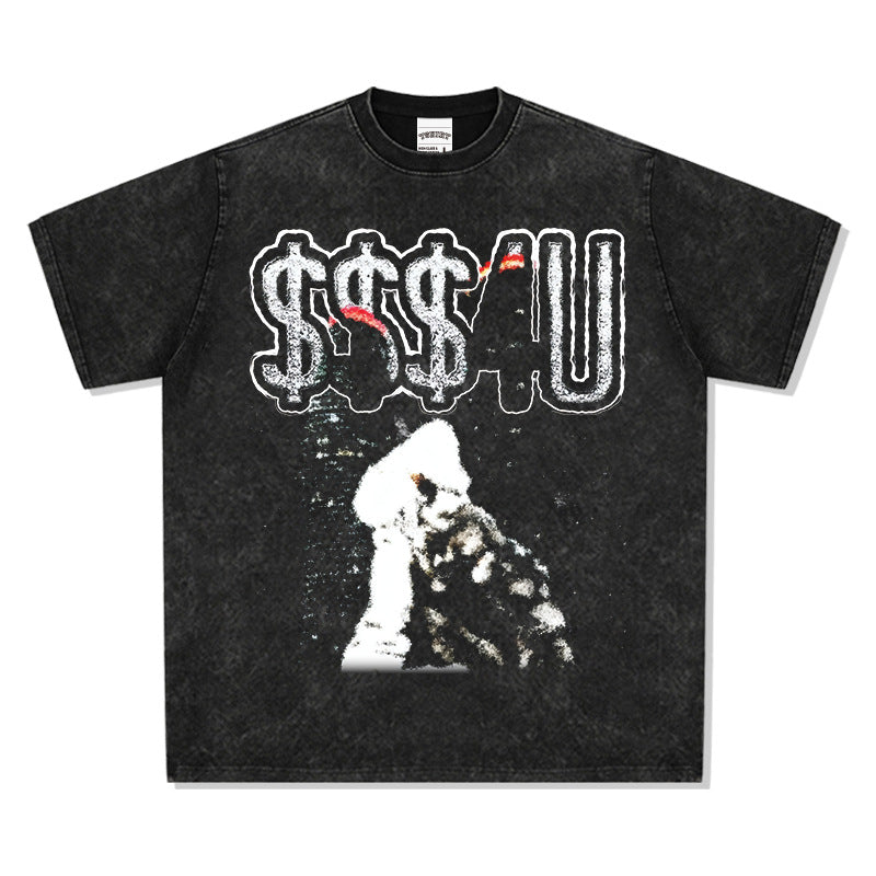 Outfit streetwear vintage drake drake hip hop print short sleeve t-shirt
