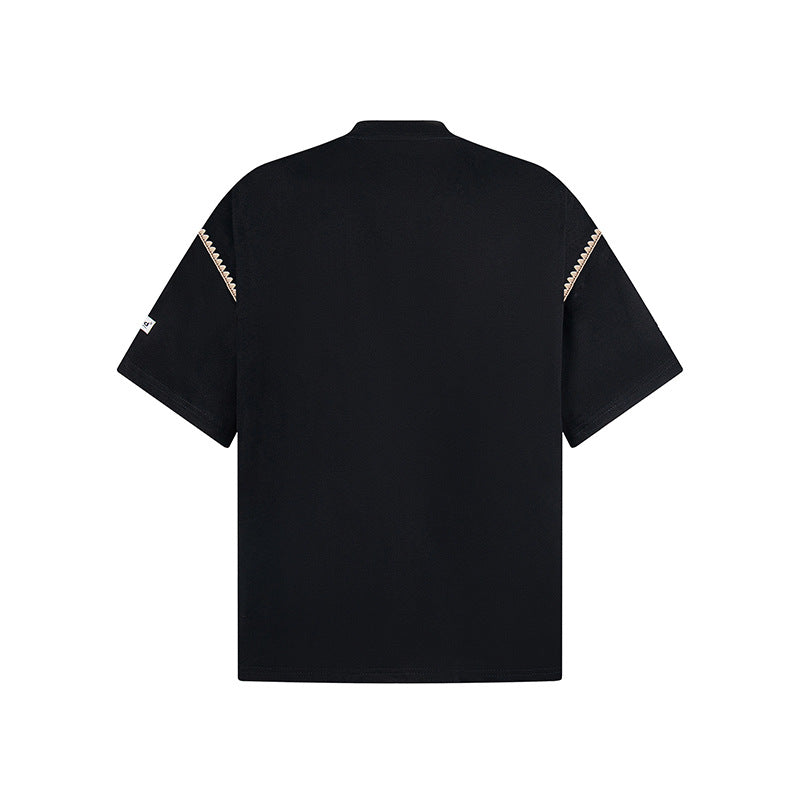 Hip Hop Clothes New York Vintage Embroidered Crew Neck Short Sleeve T-Shirt Summer Loose Top