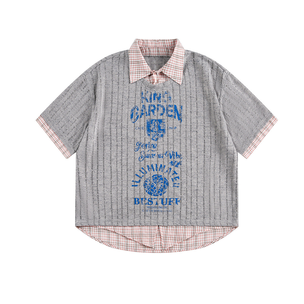 Hip hop shirt knitted hollow t-shirt short-sleeved sweatshirt lapel polo shirt