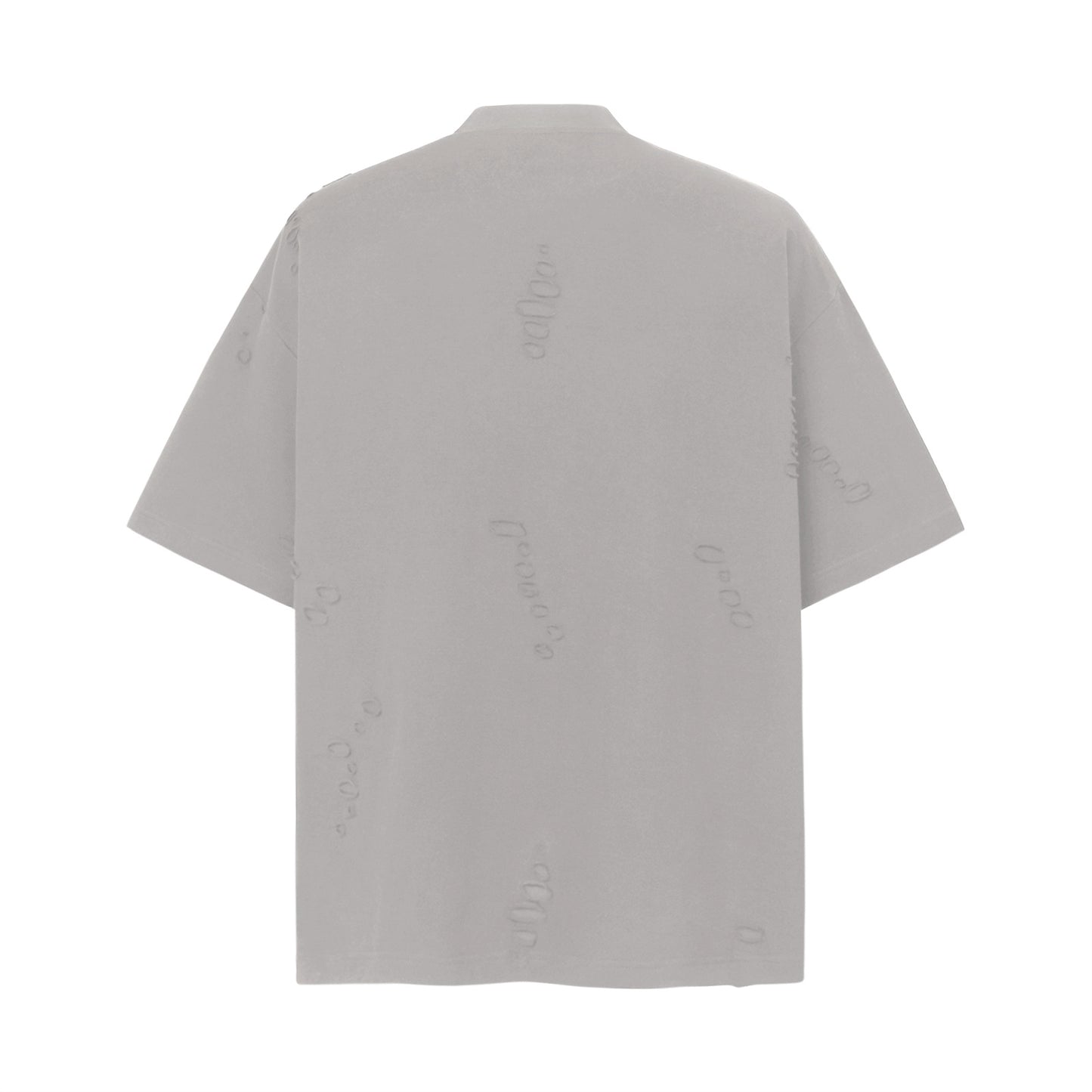 USA Vintage T-Shirt Letter Embroidery Ripped Men's Summer Loose