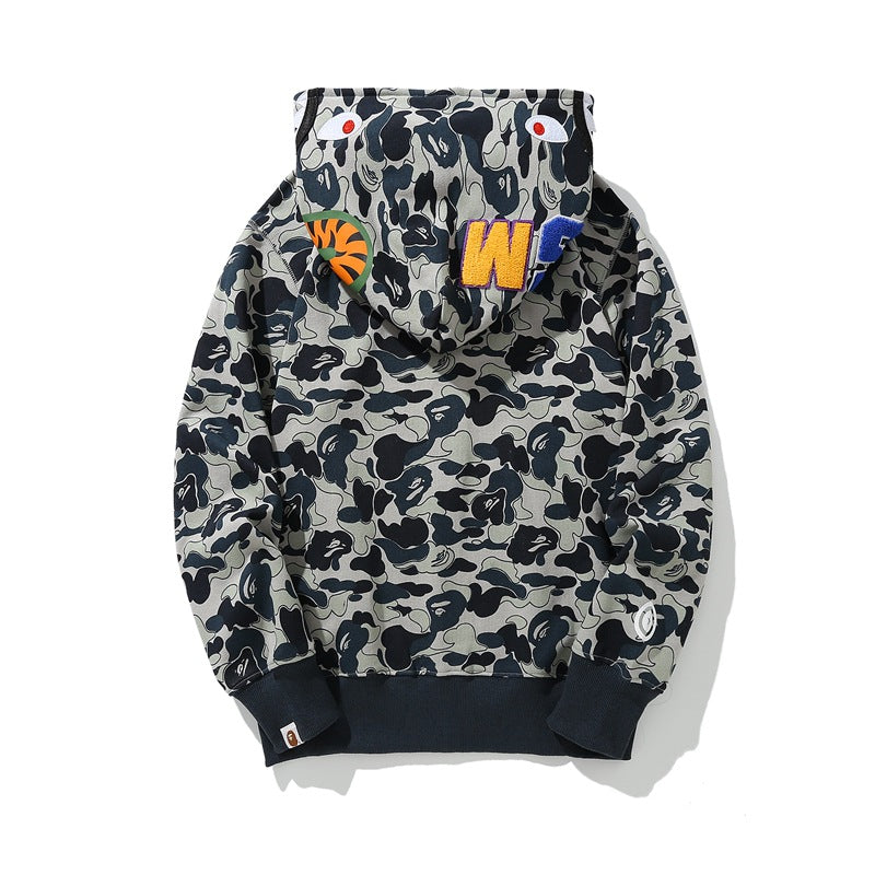 Ape Hoodie Shark Cookies Camo Cardigan Zip Hooded Sweater Hoodie Jacket