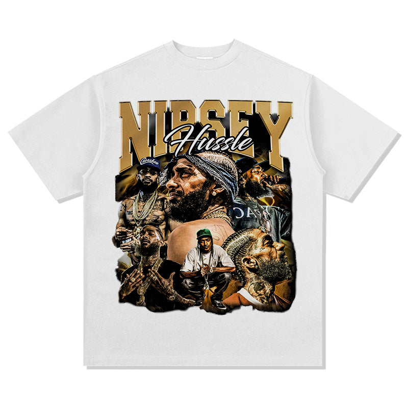 Marcas streetwear usa vintage Nipsey print short sleeve t-shirt